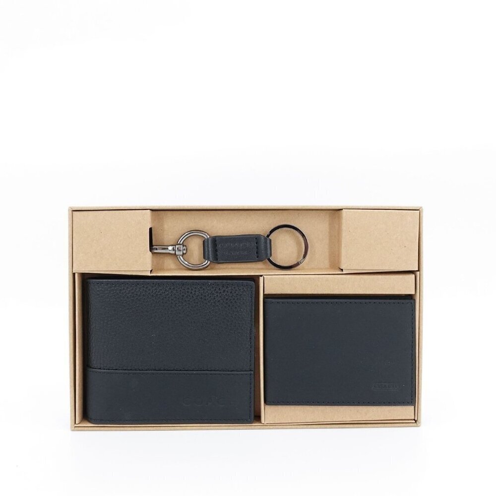 Coach Boxed 3 In 1 Wallet Gift Set Black OS - Picture 8 of 14
